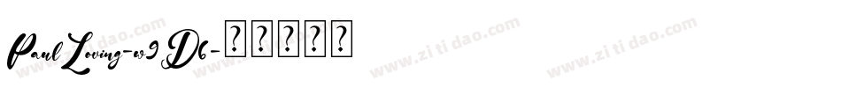 PaulLoving-w9D6字体转换
