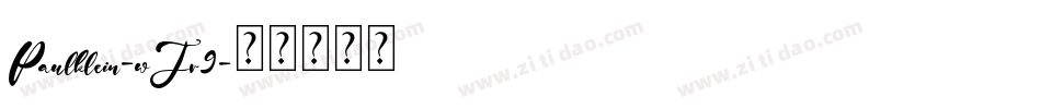 Paulklein-wJr9字体转换