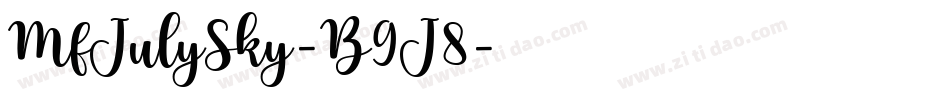 MfJulySky-B9J8字体转换