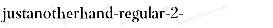 justanotherhand-regular-2字体转换