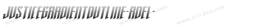 JusticeGradientOutline-roeL字体转换