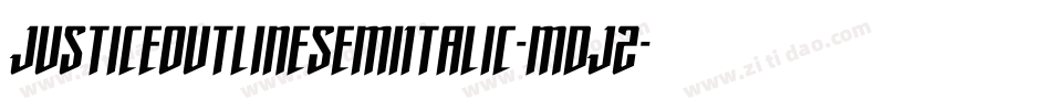 JusticeOutlineSemiItalic-mdJ2字体转换