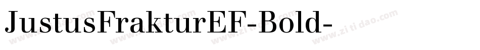 JustusFrakturEF-Bold字体转换