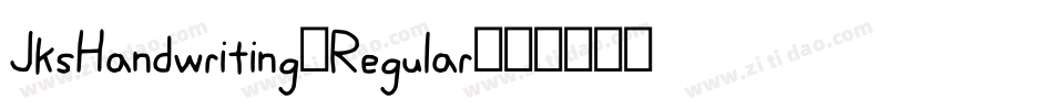 JksHandwriting-Regular字体转换