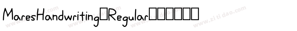 MaresHandwriting-Regular字体转换