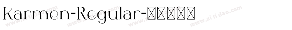 Karmen-Regular字体转换