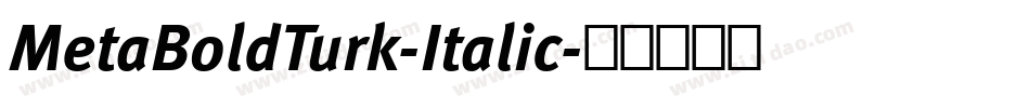 MetaBoldTurk-Italic字体转换