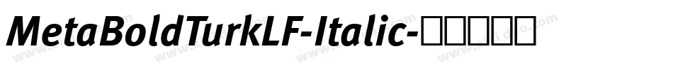 MetaBoldTurkLF-Italic字体转换