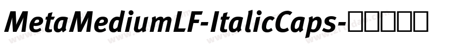 MetaMediumLF-ItalicCaps字体转换