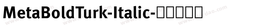 MetaBoldTurk-Italic字体转换
