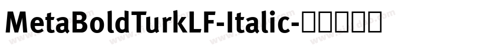 MetaBoldTurkLF-Italic字体转换