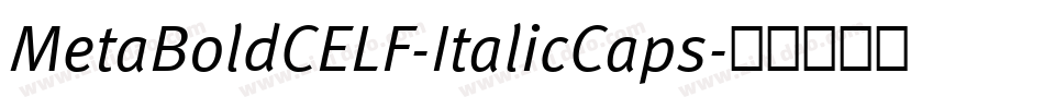 MetaBoldCELF-ItalicCaps字体转换