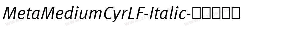 MetaMediumCyrLF-Italic字体转换
