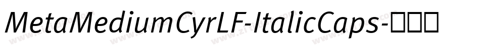 MetaMediumCyrLF-ItalicCaps字体转换