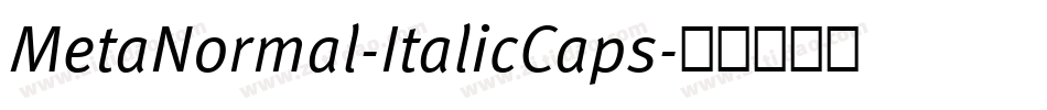 MetaNormal-ItalicCaps字体转换