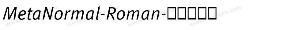 MetaNormal-Roman字体转换
