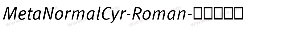 MetaNormalCyr-Roman字体转换