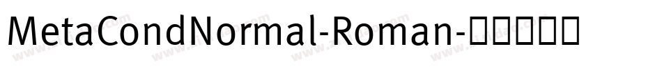 MetaCondNormal-Roman字体转换