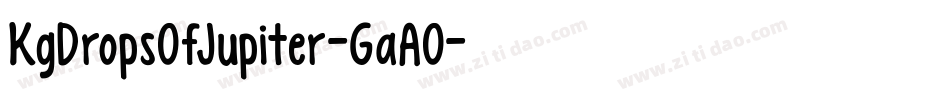 KgDropsOfJupiter-GaAO字体转换