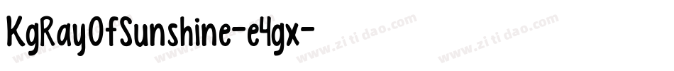 KgRayOfSunshine-e4gx字体转换