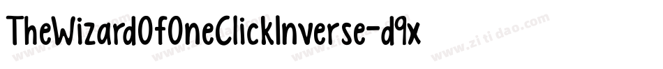 TheWizardOfOneClickInverse-d9xKg字体转换