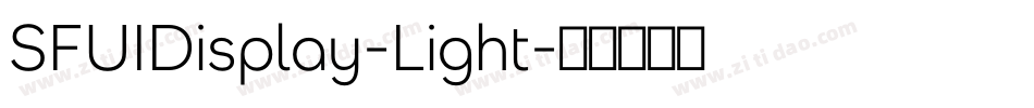 SFUIDisplay-Light字体转换