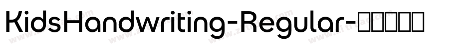 KidsHandwriting-Regular字体转换