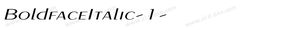 BoldfaceItalic-1字体转换