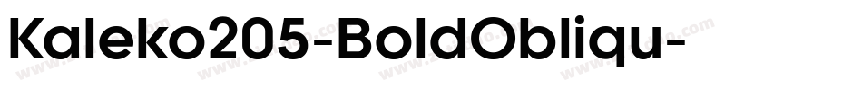 Kaleko205-BoldObliqu字体转换