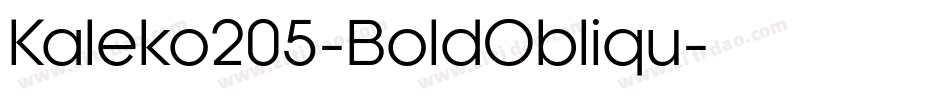 Kaleko205-BoldObliqu字体转换