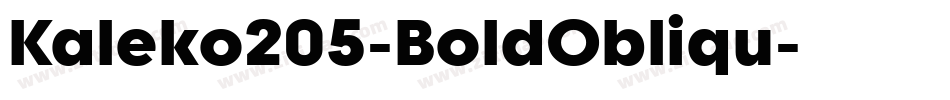 Kaleko205-BoldObliqu字体转换