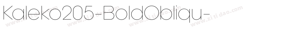 Kaleko205-BoldObliqu字体转换