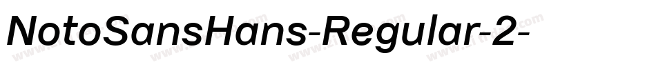 NotoSansHans-Regular-2字体转换