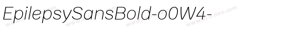 EpilepsySansBold-o0W4字体转换