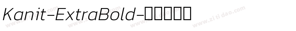 Kanit-ExtraBold字体转换