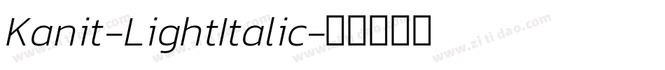 Kanit-LightItalic字体转换
