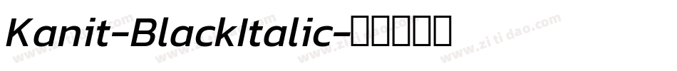 Kanit-BlackItalic字体转换