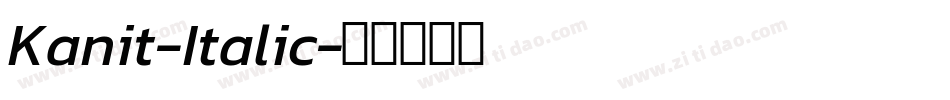 Kanit-Italic字体转换