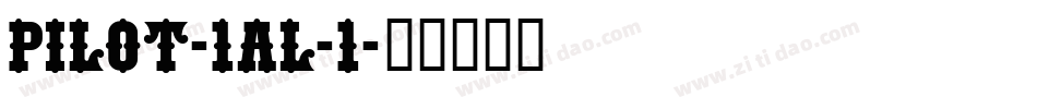 Pilot-1AL-1字体转换