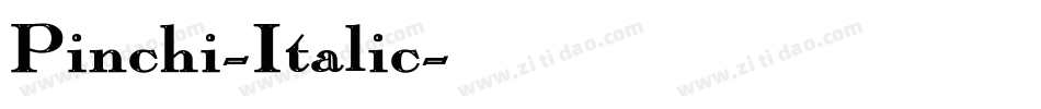 Pinchi-Italic字体转换