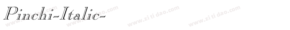 Pinchi-Italic字体转换