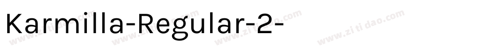 Karmilla-Regular-2字体转换