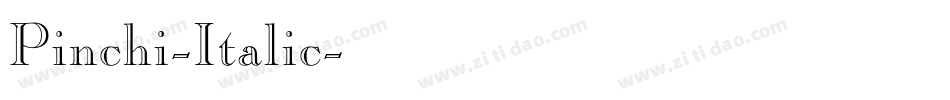 Pinchi-Italic字体转换