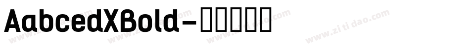 AabcedXBold字体转换