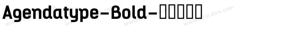 Agendatype-Bold字体转换