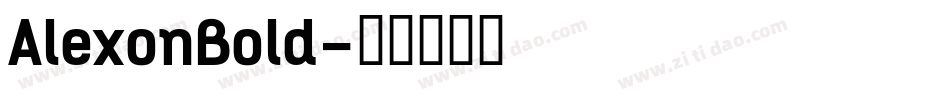 AlexonBold字体转换