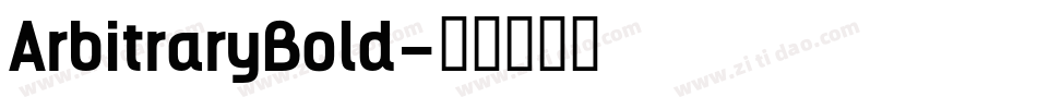 ArbitraryBold字体转换
