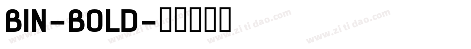 BIN-BOLD字体转换