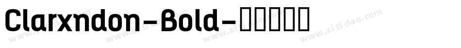 Clarxndon-Bold字体转换