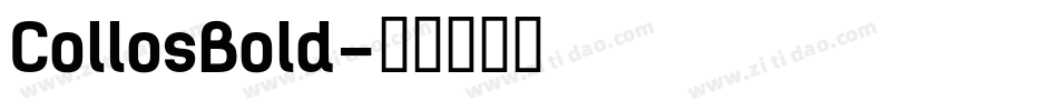 CollosBold字体转换